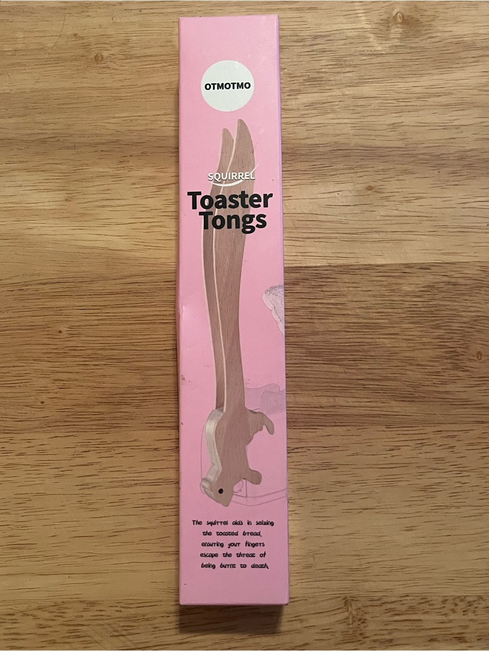 Cute Funny Wooden Squirrel Toaster Tongs 9”